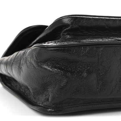Saint Laurent Crinkled Calfskin Matelasse Monogram Medium Niki Chain Satchel Black 17 of 19