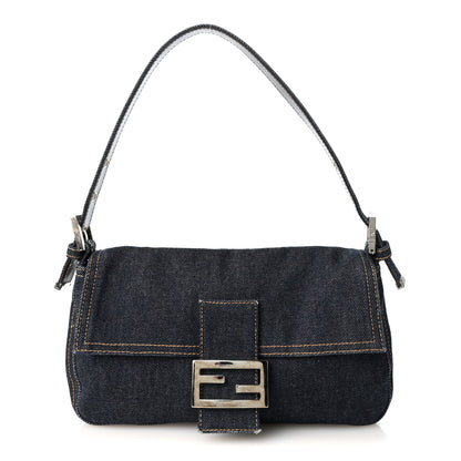 Fendi Denim Baguette Blue 1 of 9
