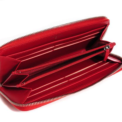 Chanel Caviar Quilted Large Gusset Zip Around Wallet Red 5 of 7