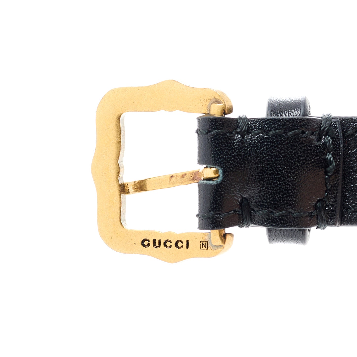 Calfskin Pearl Cherry Lion Choker Black
