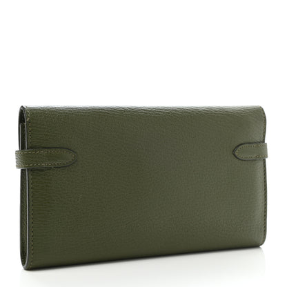 Hermes Chevre Mysore Kelly Longue Wallet Canopee 3 of 8