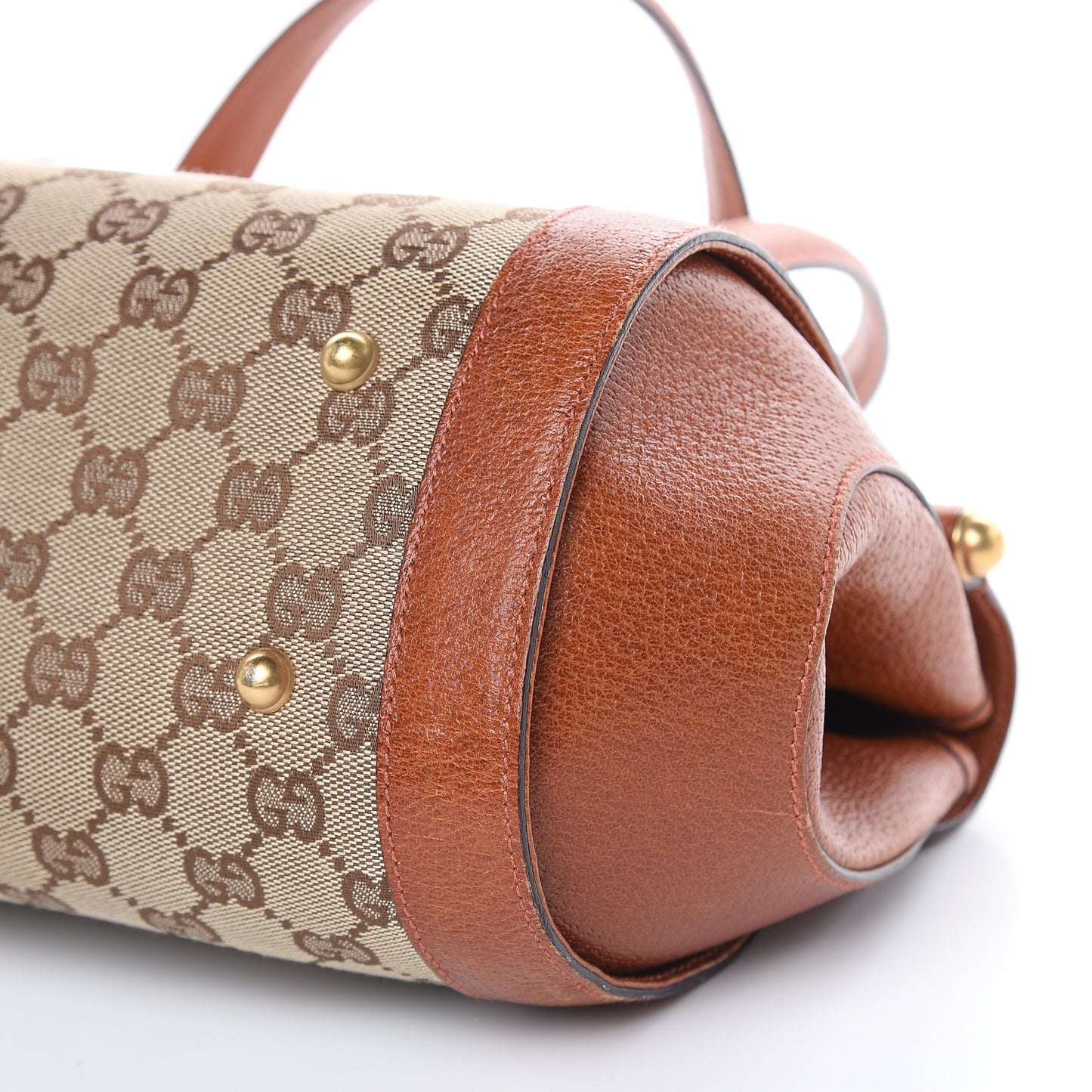 Monogram Bamboo Bullet Satchel Brown