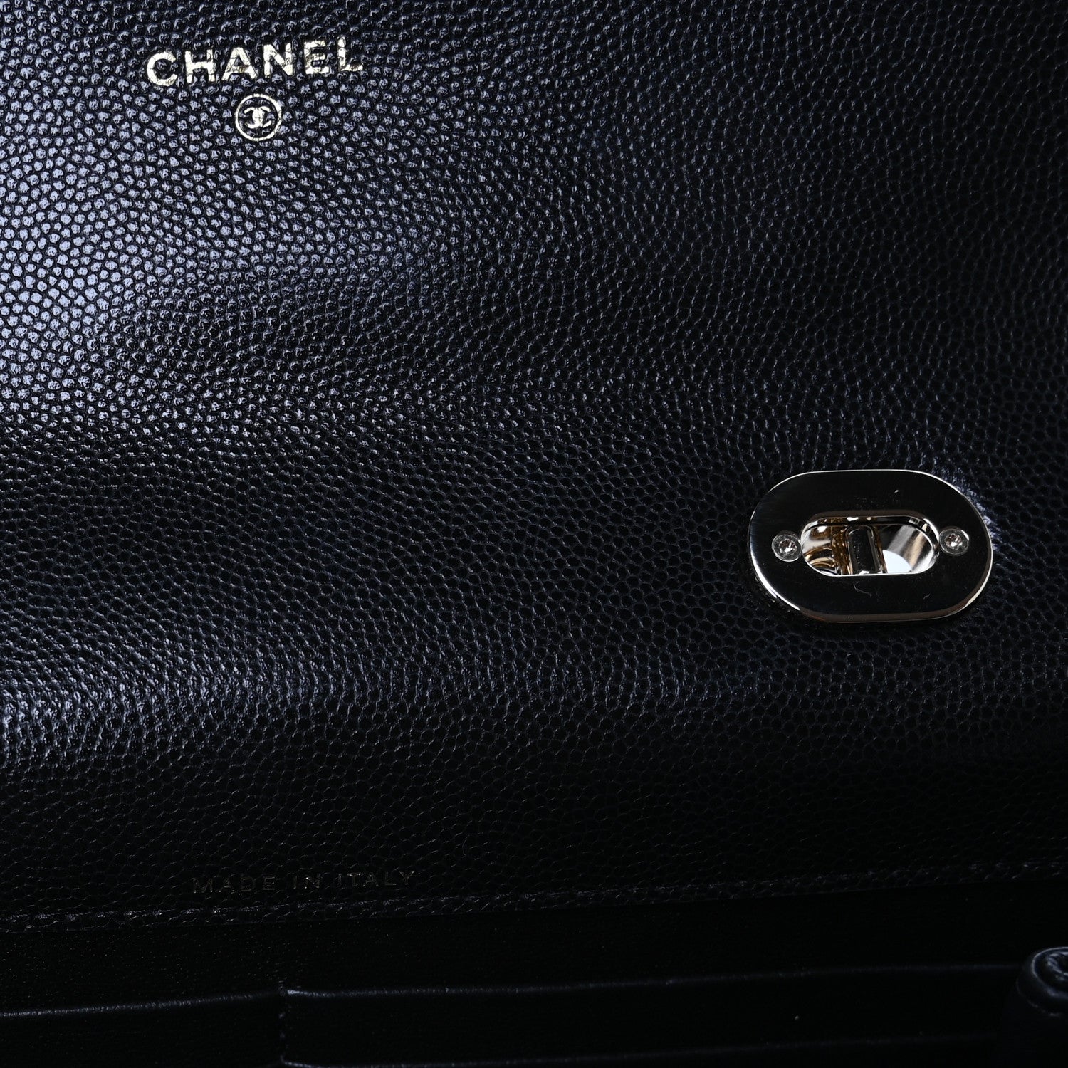 Chanel Caviar Quilted Retro Mini Twist Top Handle Clutch Flap Black 7 of 12