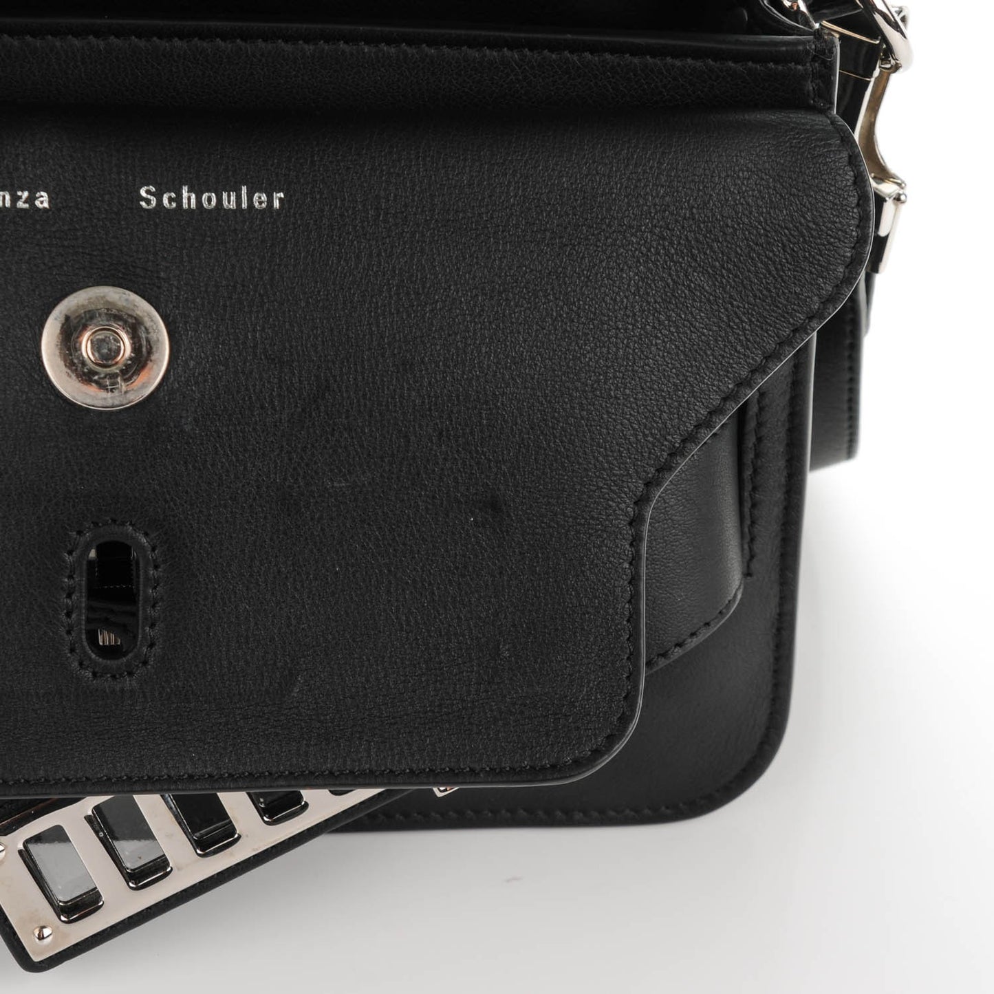 Calfskin Mini PS11 Classic Shoulder Bag Black