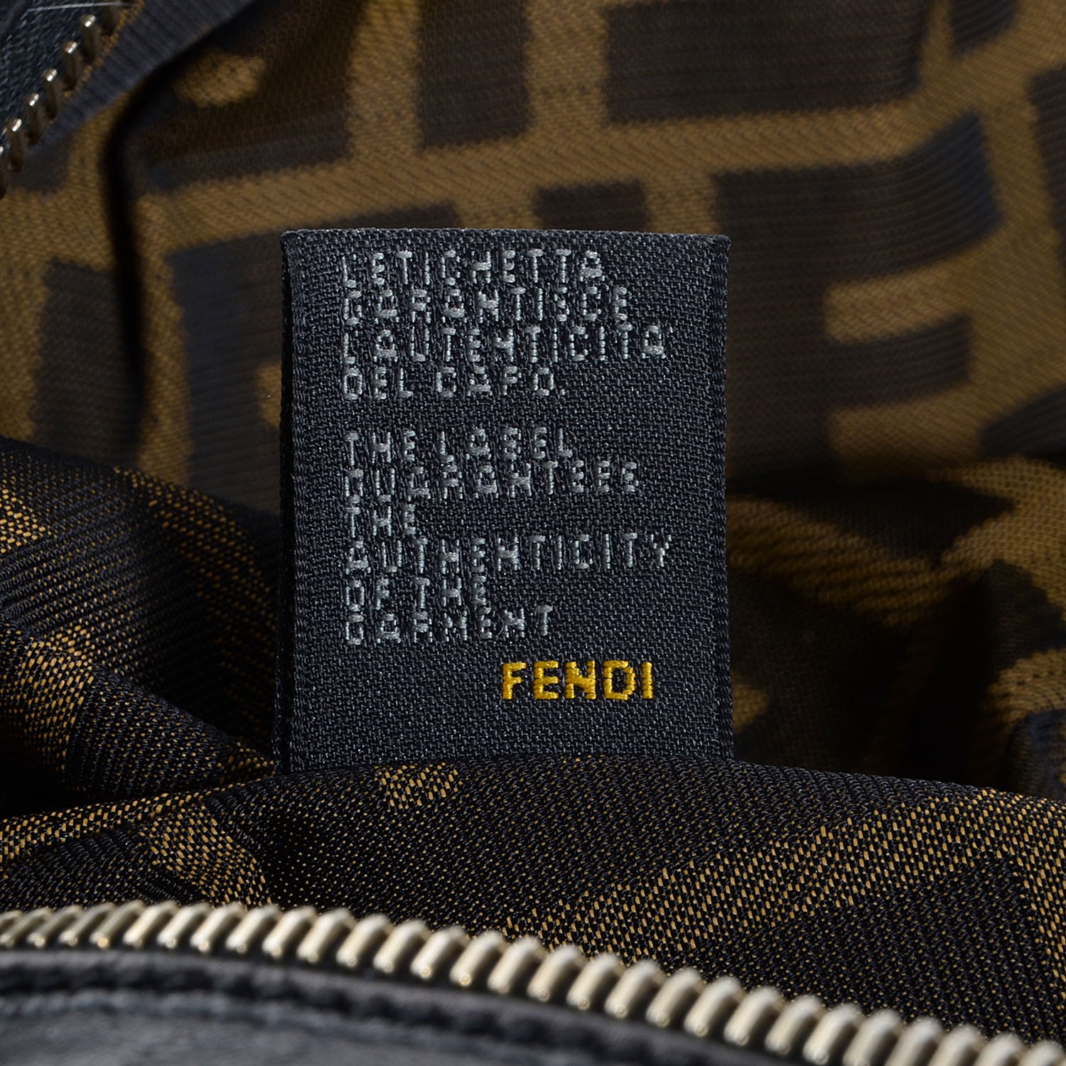 Fendi Zucca Nappa Nuvolata Vitello Tortuga Spy Bowler Tobacco Moro 9 of 10