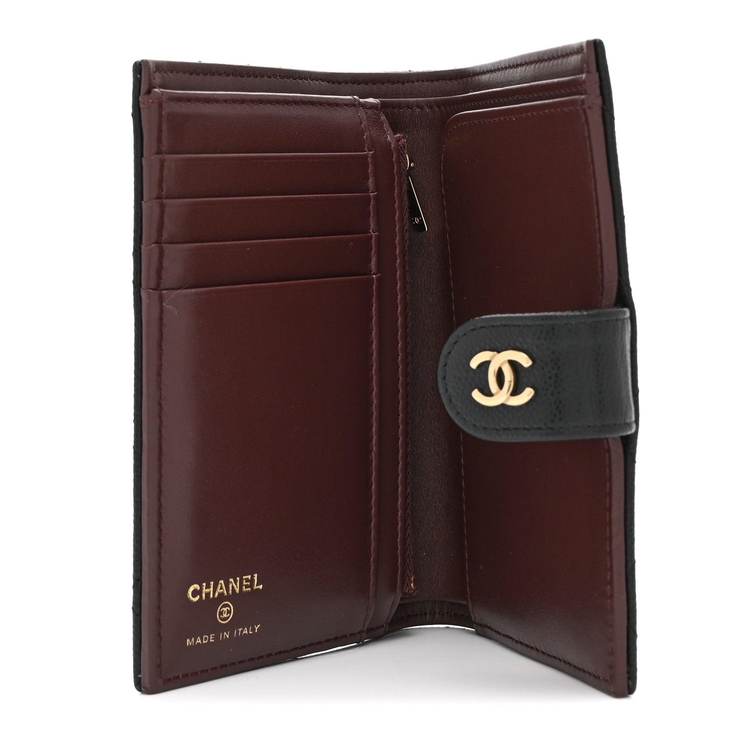 Caviar Quilted Passport Holder Black