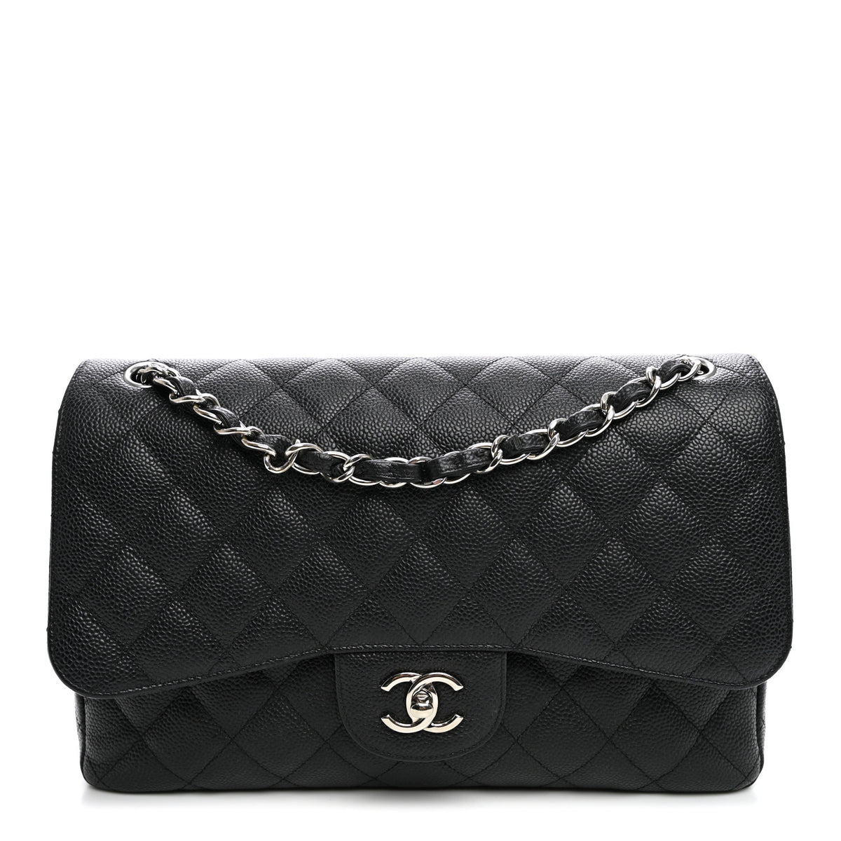 Chanel Caviar Quilted Jumbo Double Flap Black 1 of 10