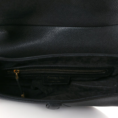 Christian Dior Grained Calfskin Saddle Bag With Strap Black 4 of 10