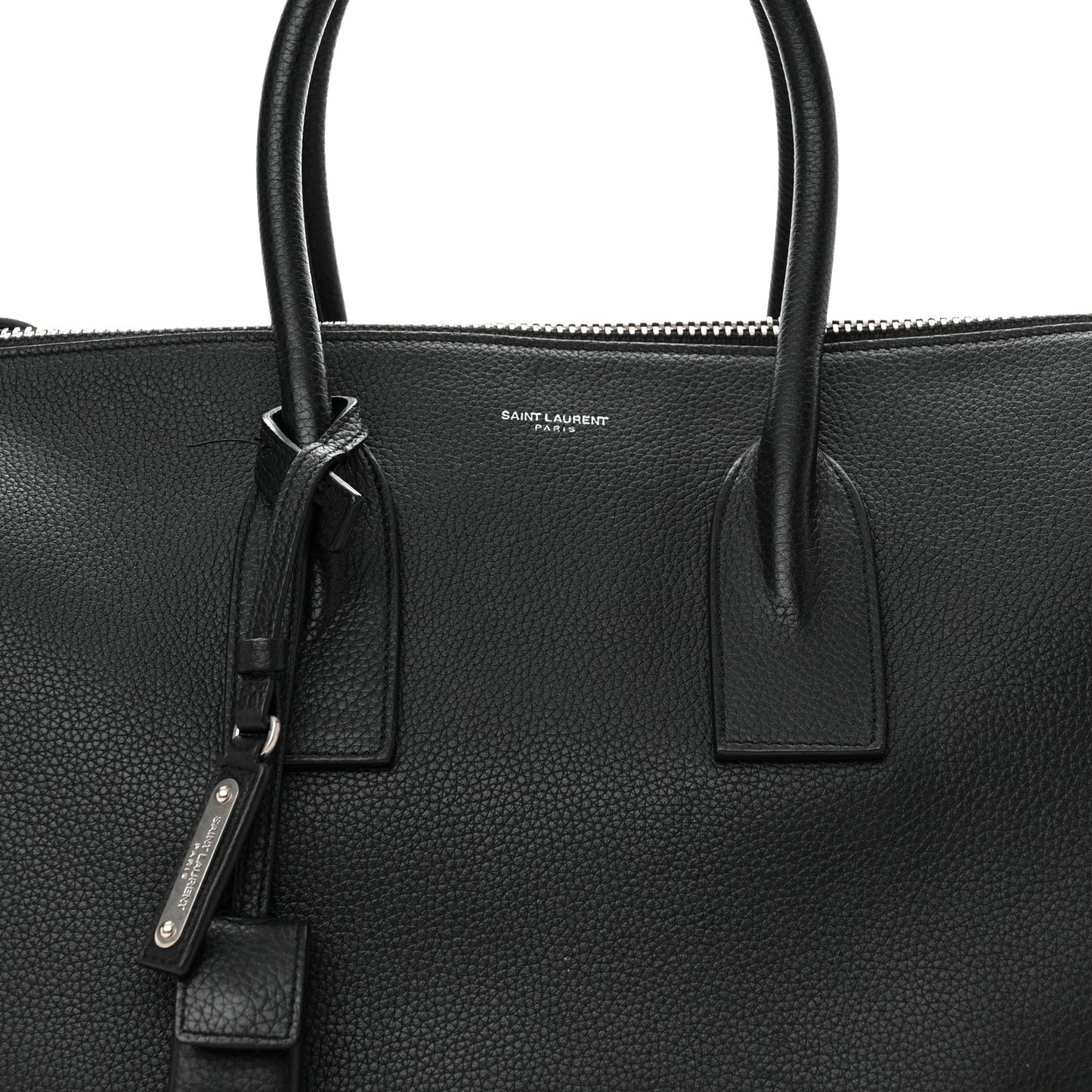 Grained Calfskin Medium Souple Sac De Jour Duffle Black