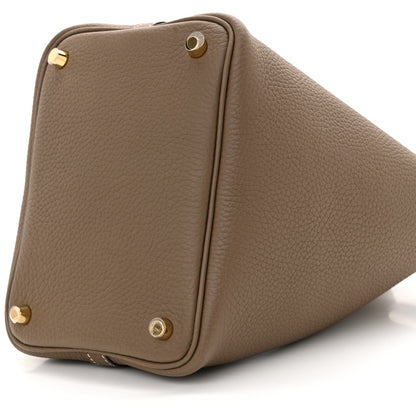 Hermes Taurillon Clemence Picotin Lock 18 PM Etoupe 10 of 11