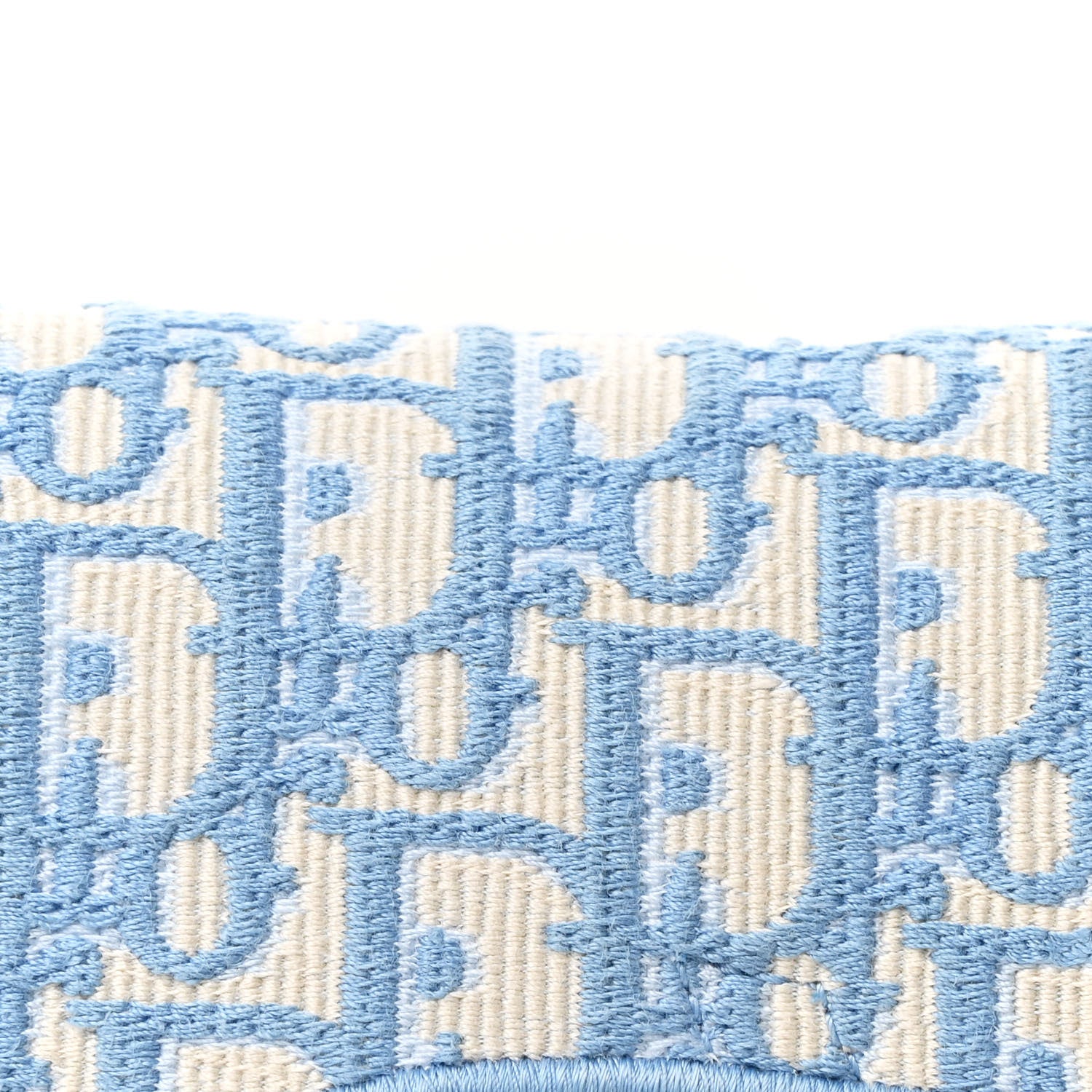 Christian Dior Oblique Embroidered Saddle Bag Cornflower Blue 8 of 11