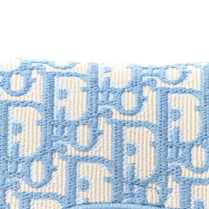 Christian Dior Oblique Embroidered Saddle Bag Cornflower Blue 8 of 11