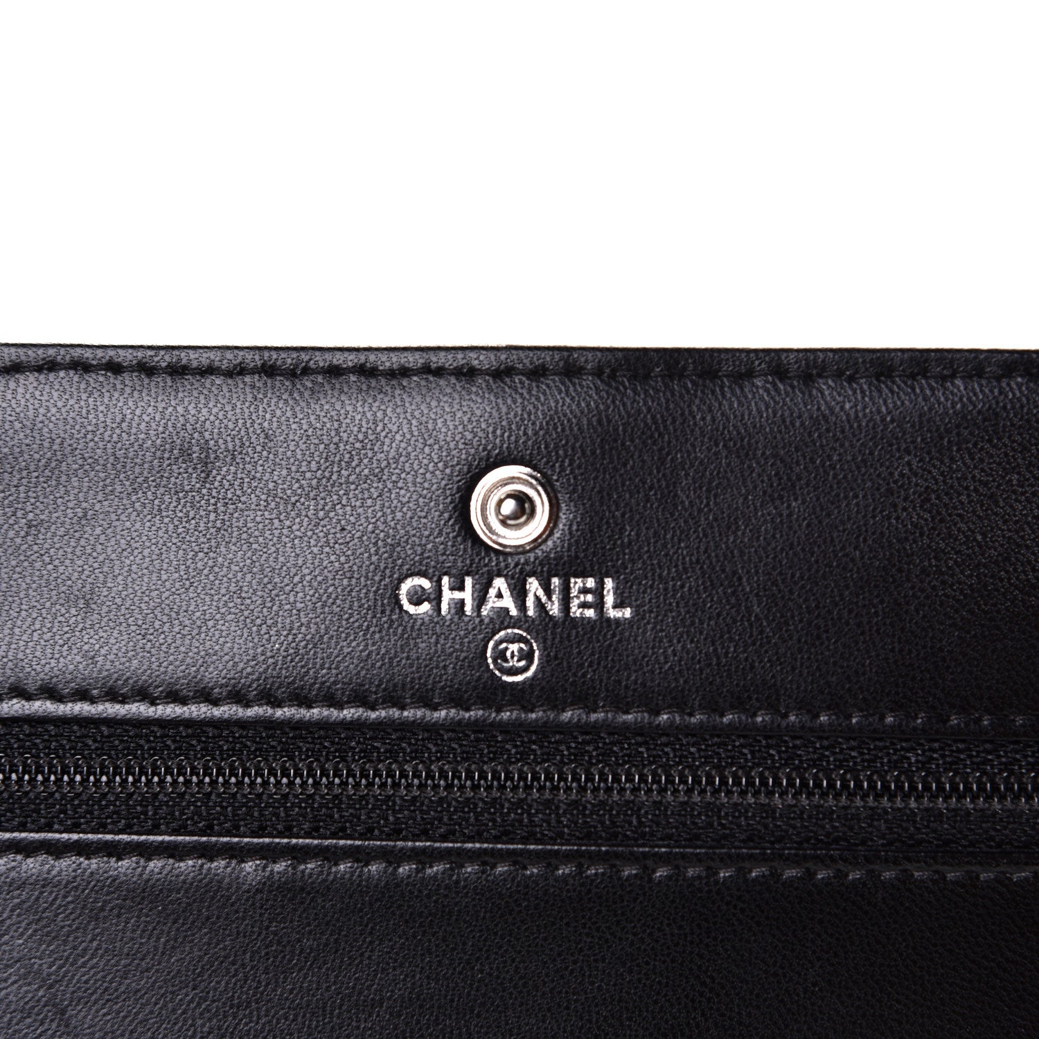 Chanel Lambskin Micro Quilted Wallet On Chain WOC Black 6 of 8