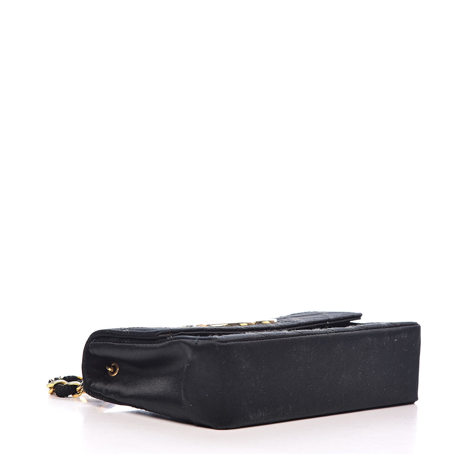 Chanel Satin Double Stitched Mini Single Flap Black 4 of 14