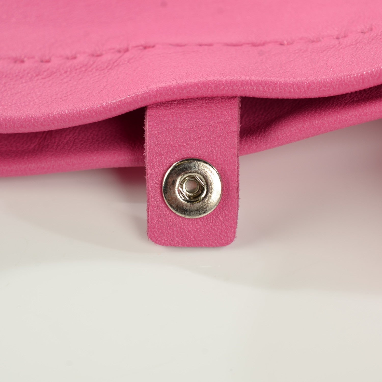 Hermes Milo Lambskin Clou De Selle Pouch Rose Tyrien 6 of 14