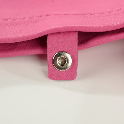 Hermes Milo Lambskin Clou De Selle Pouch Rose Tyrien 6 of 14