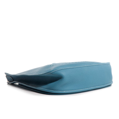 Hermes Taurillon Clemence Evelyne III GM Blue Jean 11 of 17