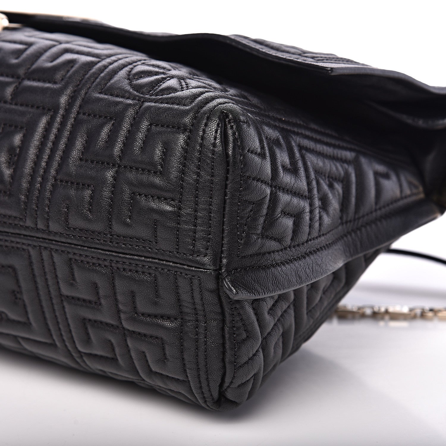 Versace Nappa Ricamo Quilted The Greek Shoulder Bag Black 8 of 10