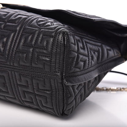 Versace Nappa Ricamo Quilted The Greek Shoulder Bag Black 8 of 10