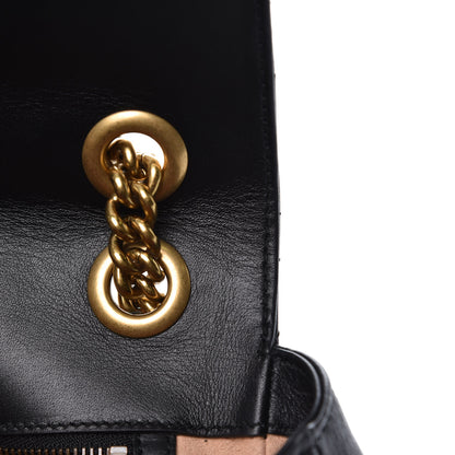 Gucci Calfskin Matelasse Studded Small Pearly GG Marmont Shoulder Bag Black 8 of 9
