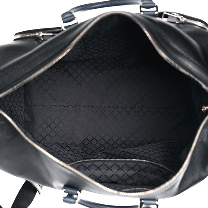 Gucci Pebbled Calfskin Large Cosmopolis Briefcase Black Navy 5 of 10