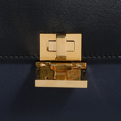 Celine Smooth Calfskin Canvas Medium Trapeze Navy Blue 7 of 8