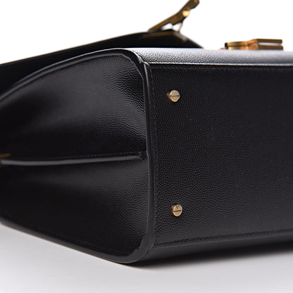 Saint Laurent Grain de Poudre Medium Classic Monogram Cassandra Top Handle Black Rouge Legion 10 of 13