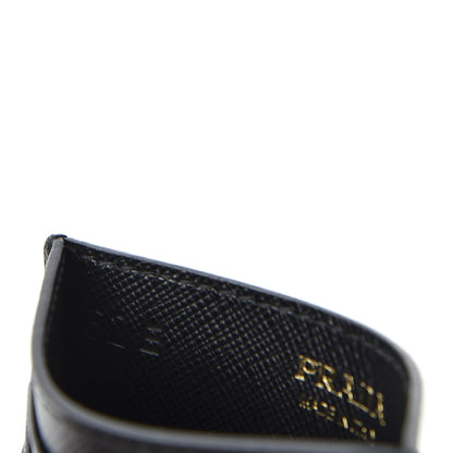Prada Saffiano Shine Monochrome Card Holder Black 8 of 9