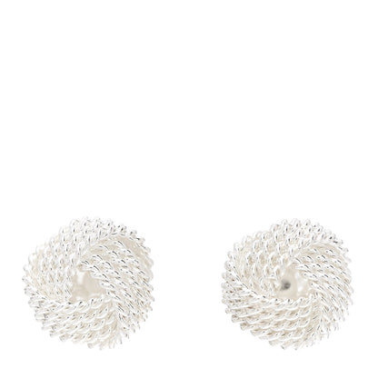 Tiffany Sterling Silver Twist Knot Earrings 1 of 4