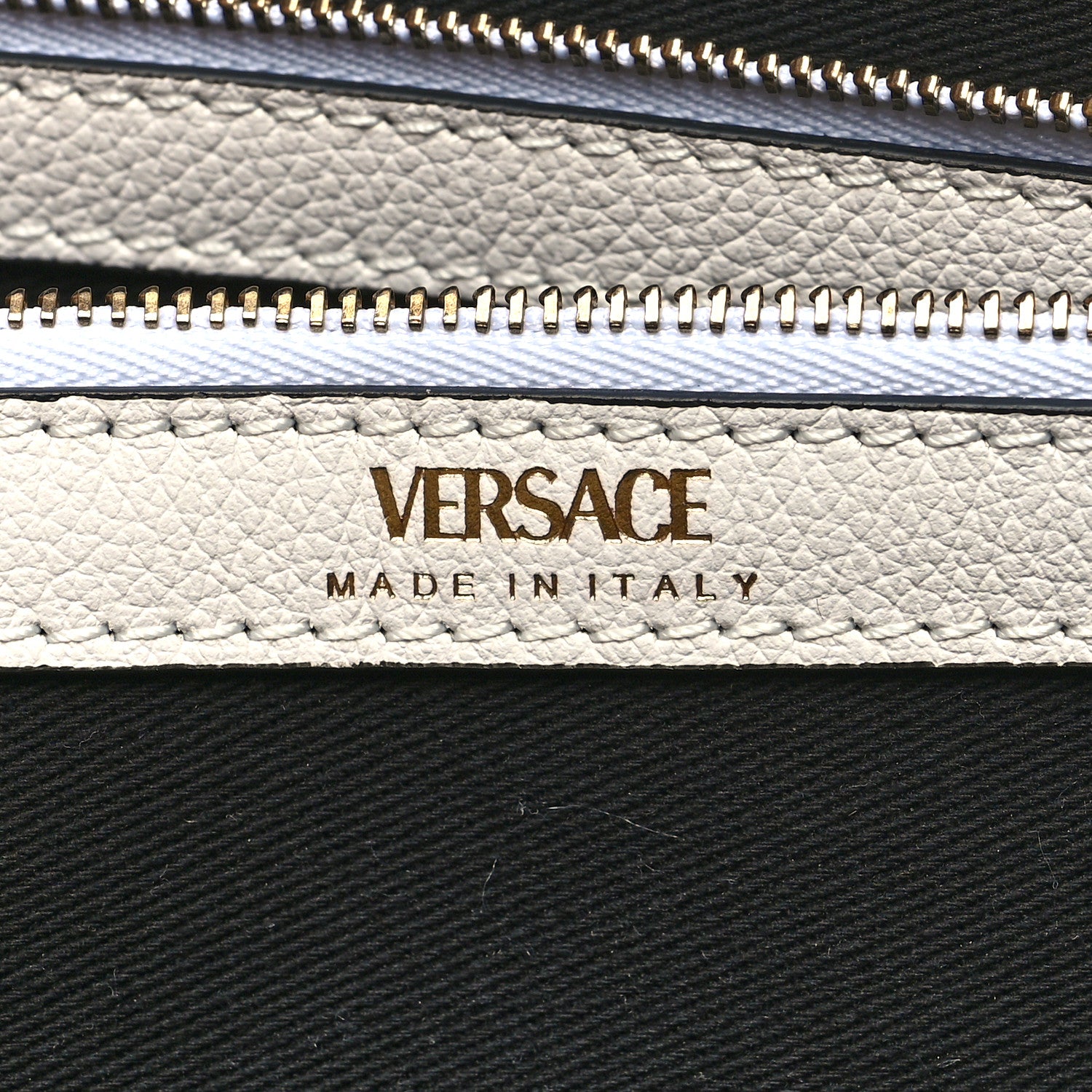 Versace Grained Calfskin La Medusa Chain Tote White 6 of 11