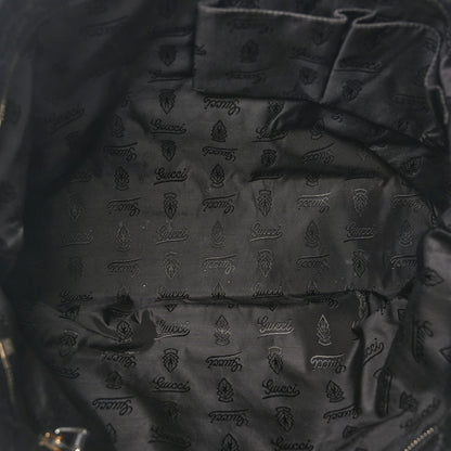 Gucci Guccissima Medium Zippered Shopping Tote Black 5 of 10