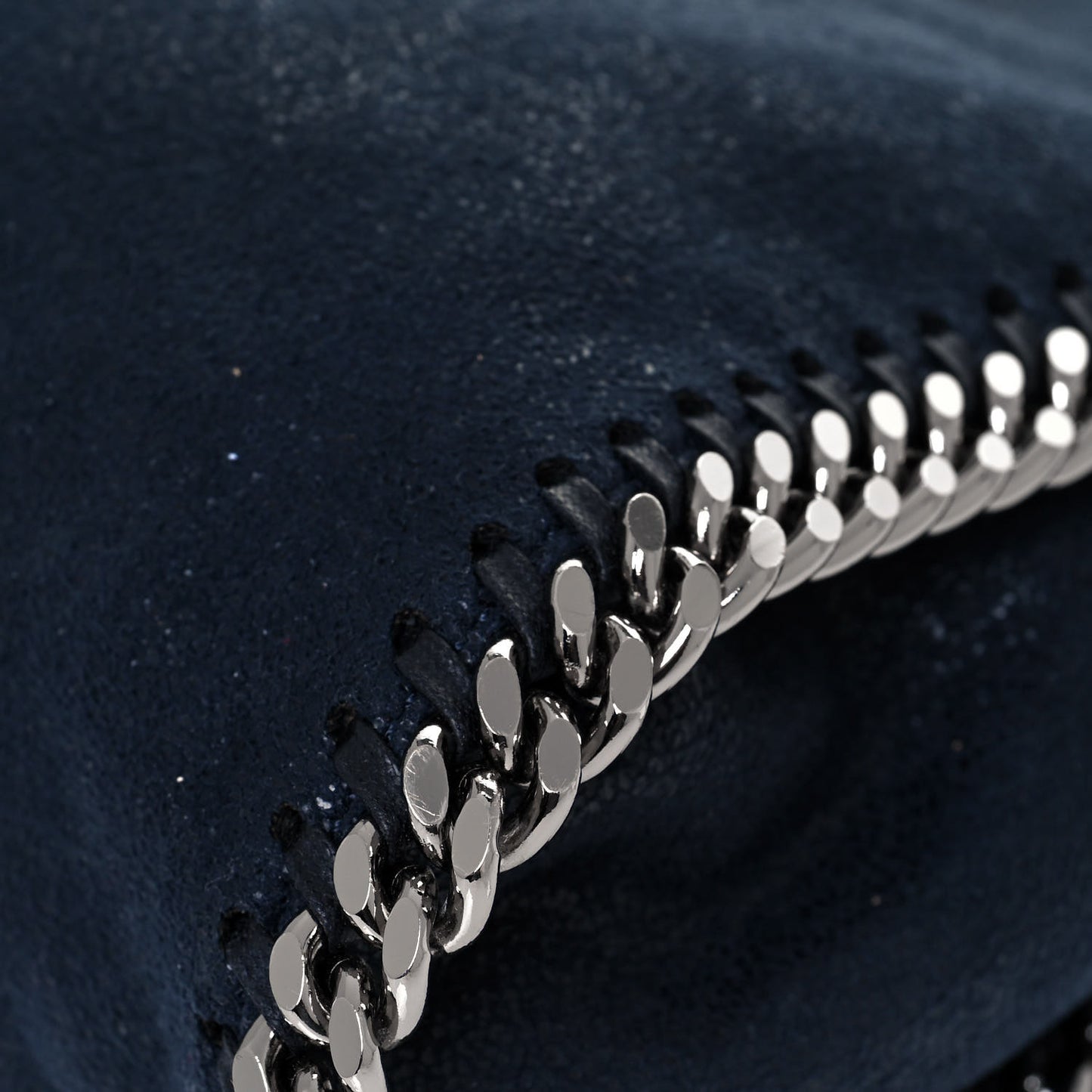 Shaggy Deer Mini Falabella Fold Over Tote Navy