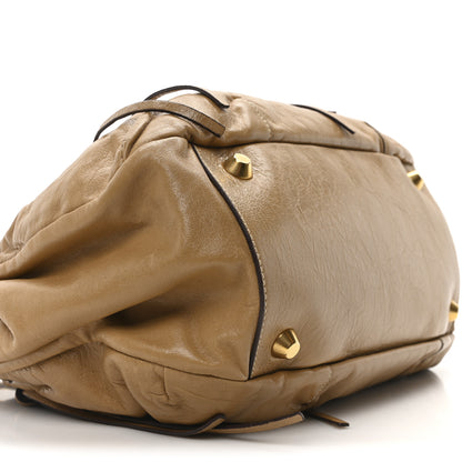 Miu Miu Nappa Lux Two Way Handbag Sabbia 8 of 9