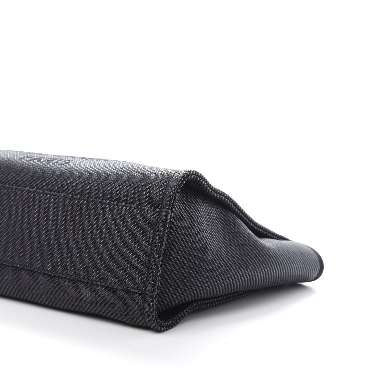 Mixed Fibers Calfskin Small Deauville Tote Black