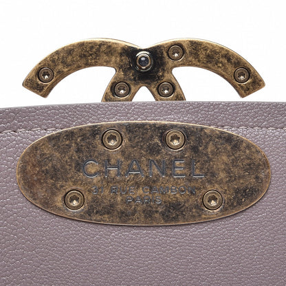 Chanel Shiny Calfskin Goatskin Quilted Small Coco Curve Messenger Flap Grey 8 of 8