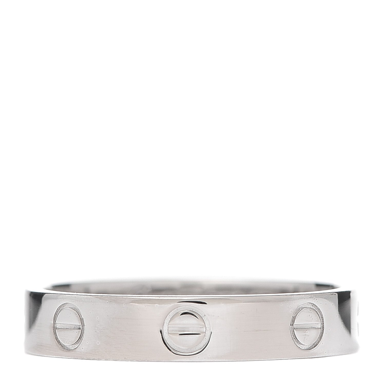 Cartier 18K White Gold 4mm LOVE Wedding Band Ring 57 8 1 of 4