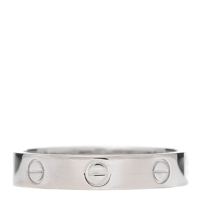 Cartier 18K White Gold 4mm LOVE Wedding Band Ring 57 8 1 of 4