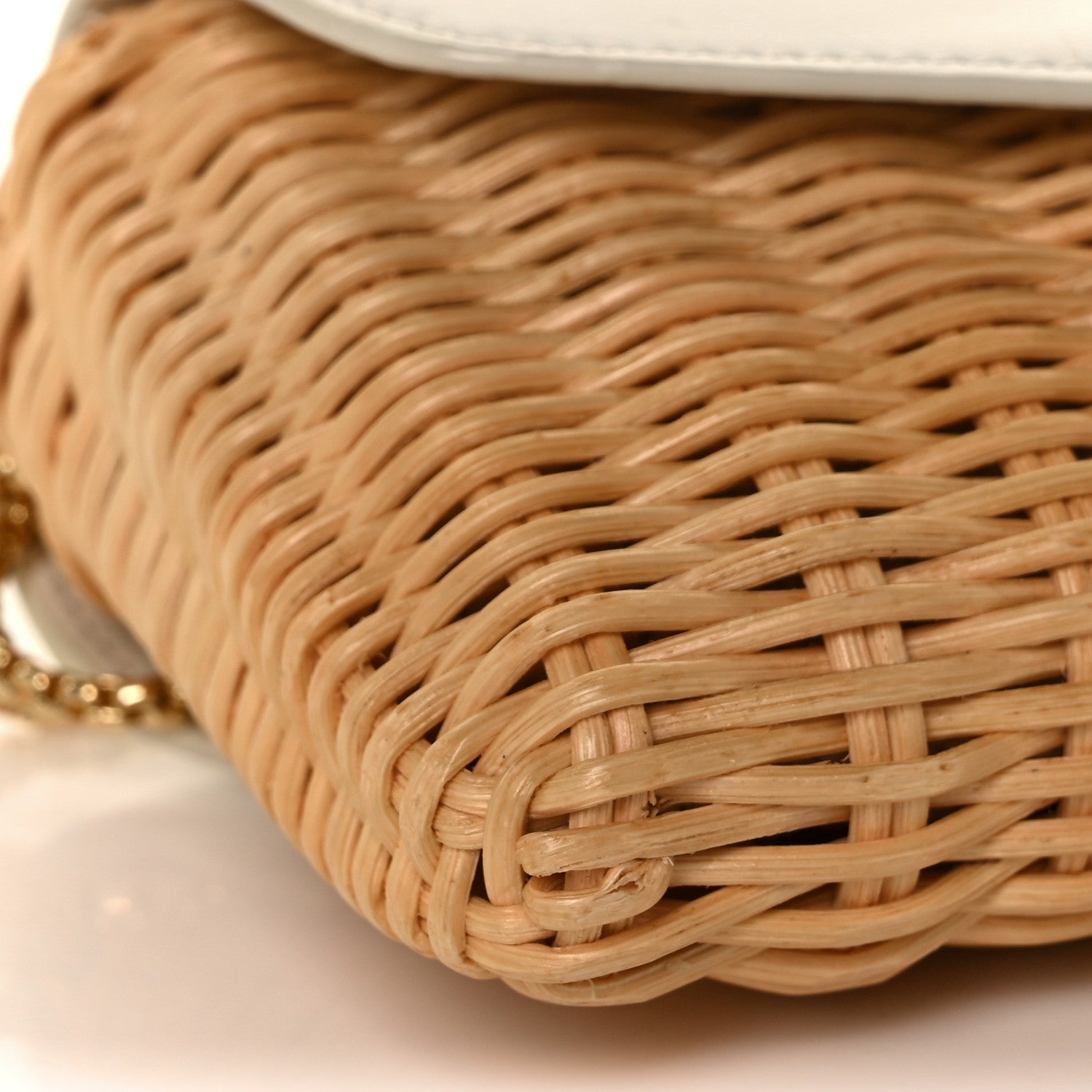 Prada Midollino City Calfskin Mini Bag Naturale White 6 of 8