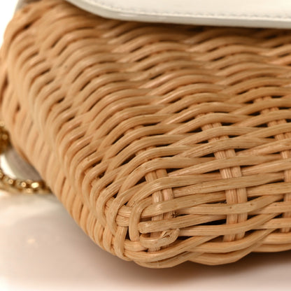 Prada Midollino City Calfskin Mini Bag Naturale White 6 of 8