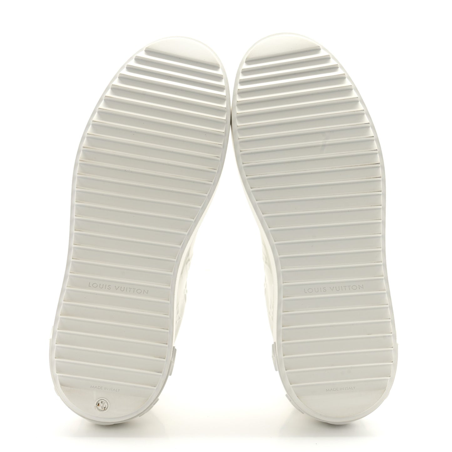 Lambskin Embossed Monogram Time Out Sneakers 37.5 White