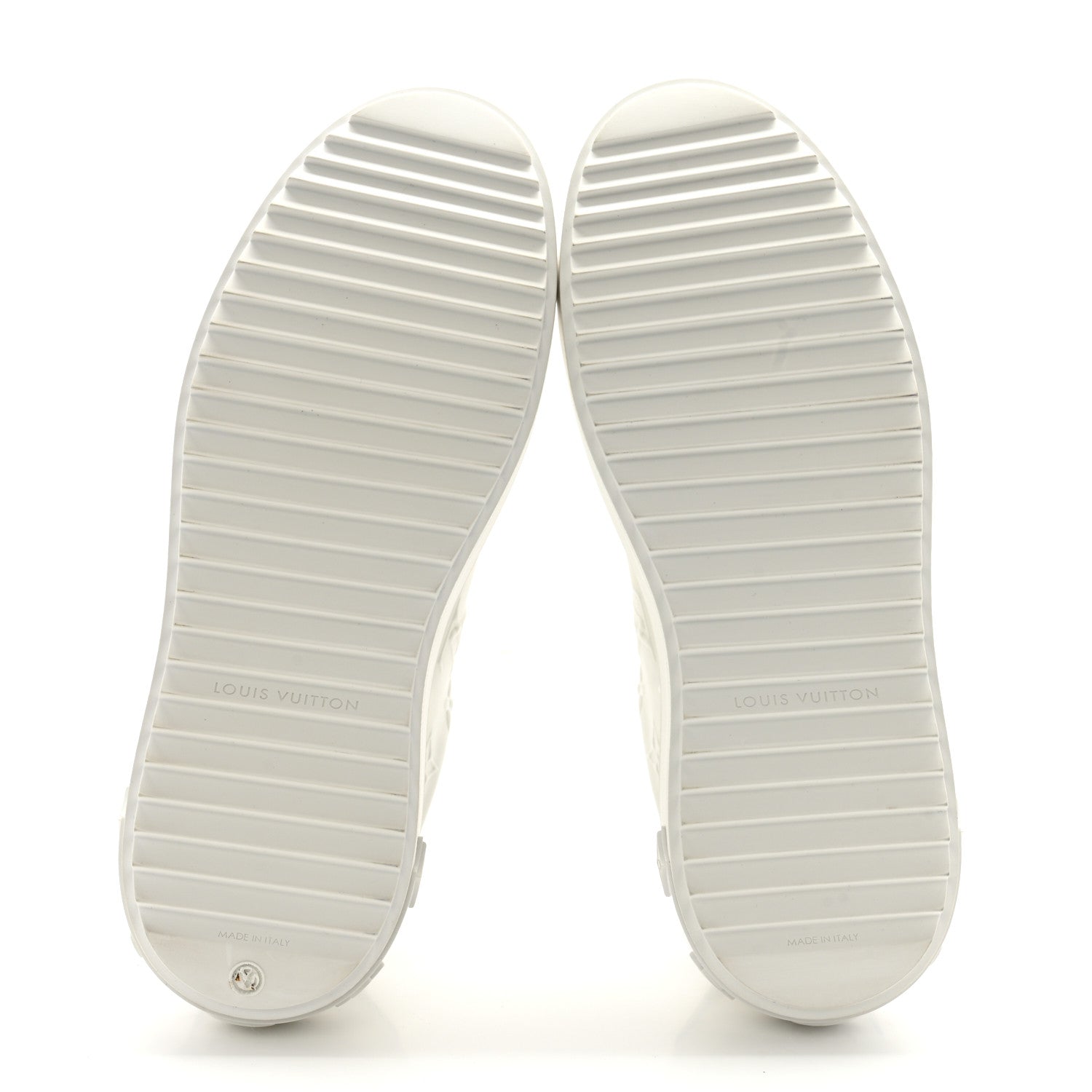Louis Vuitton Lambskin Embossed Monogram Time Out Sneakers 37.5 White 5 of 11