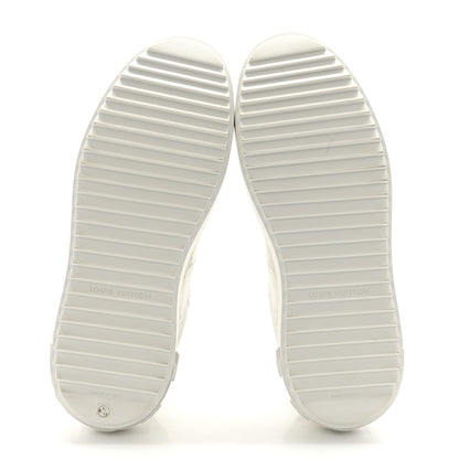 Louis Vuitton Lambskin Embossed Monogram Time Out Sneakers 37.5 White 5 of 11