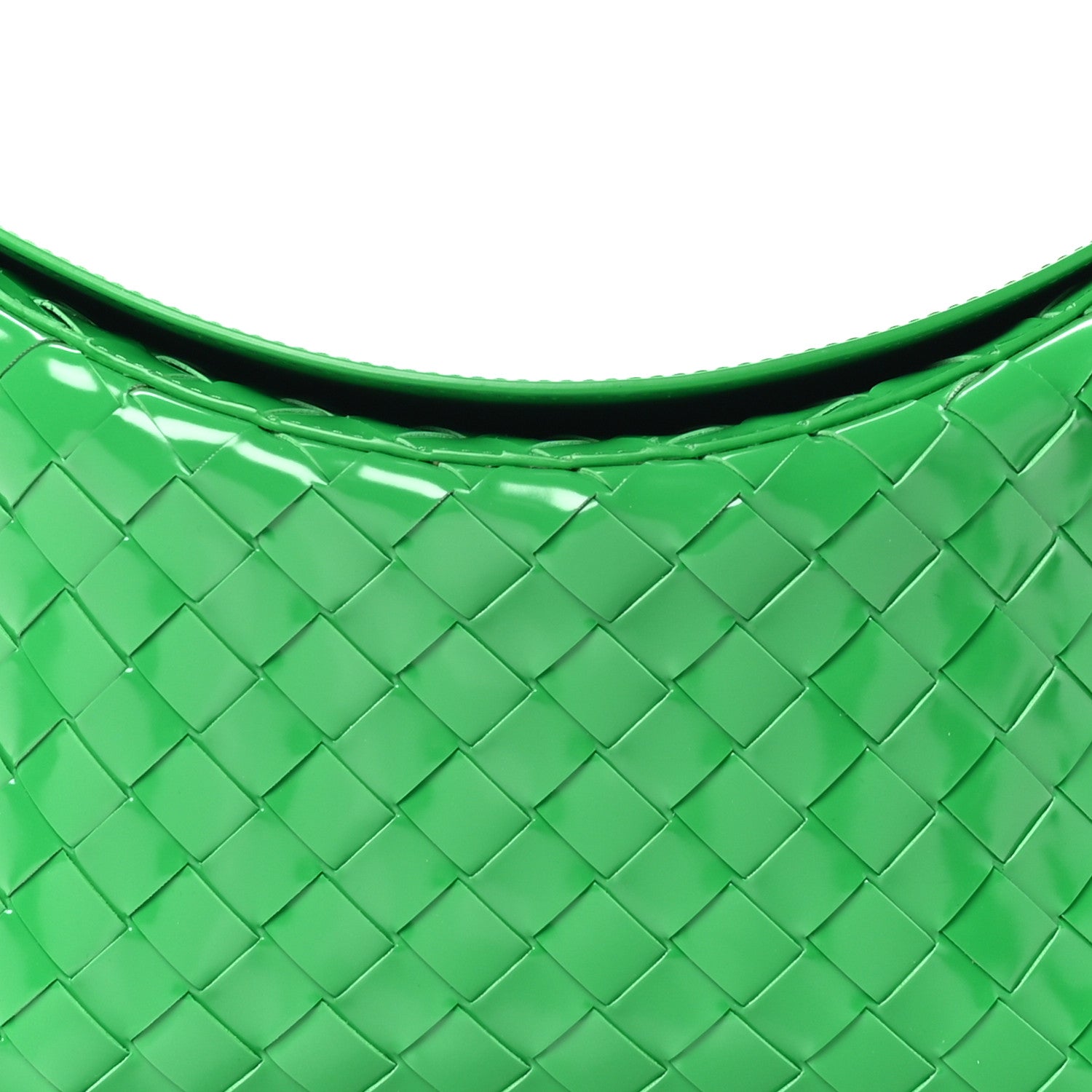 Bottega Veneta Brushed Calfskin Intrecciato Cradle Fold Over Shoulder Bag Parakeet 7 of 9
