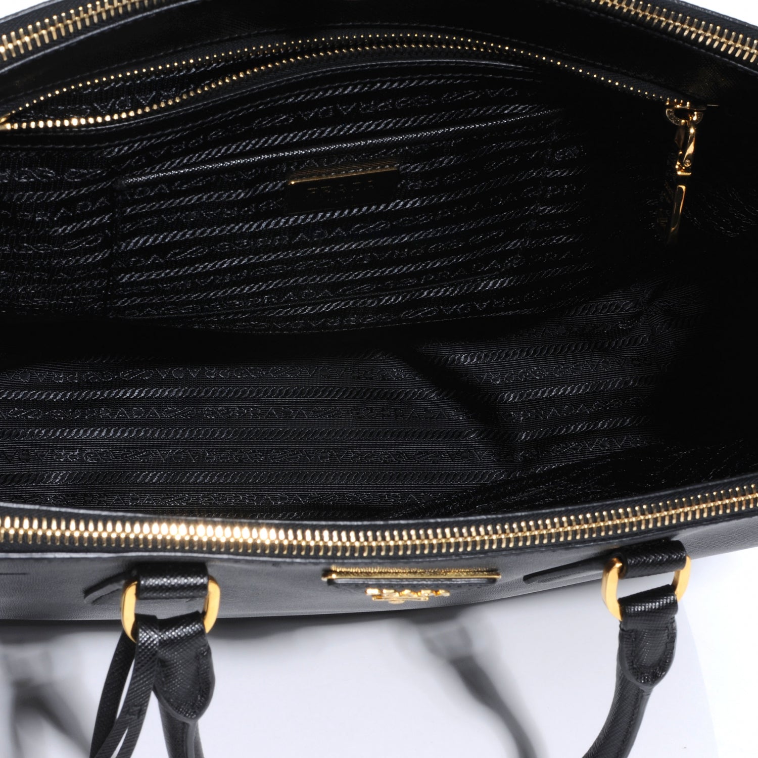 Prada Saffiano Lux Medium Tote Nero Black 5 of 9