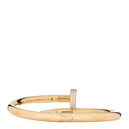 Cartier 18K Yellow Gold Diamond Large Juste Un Clou Bracelet 18 3 of 6