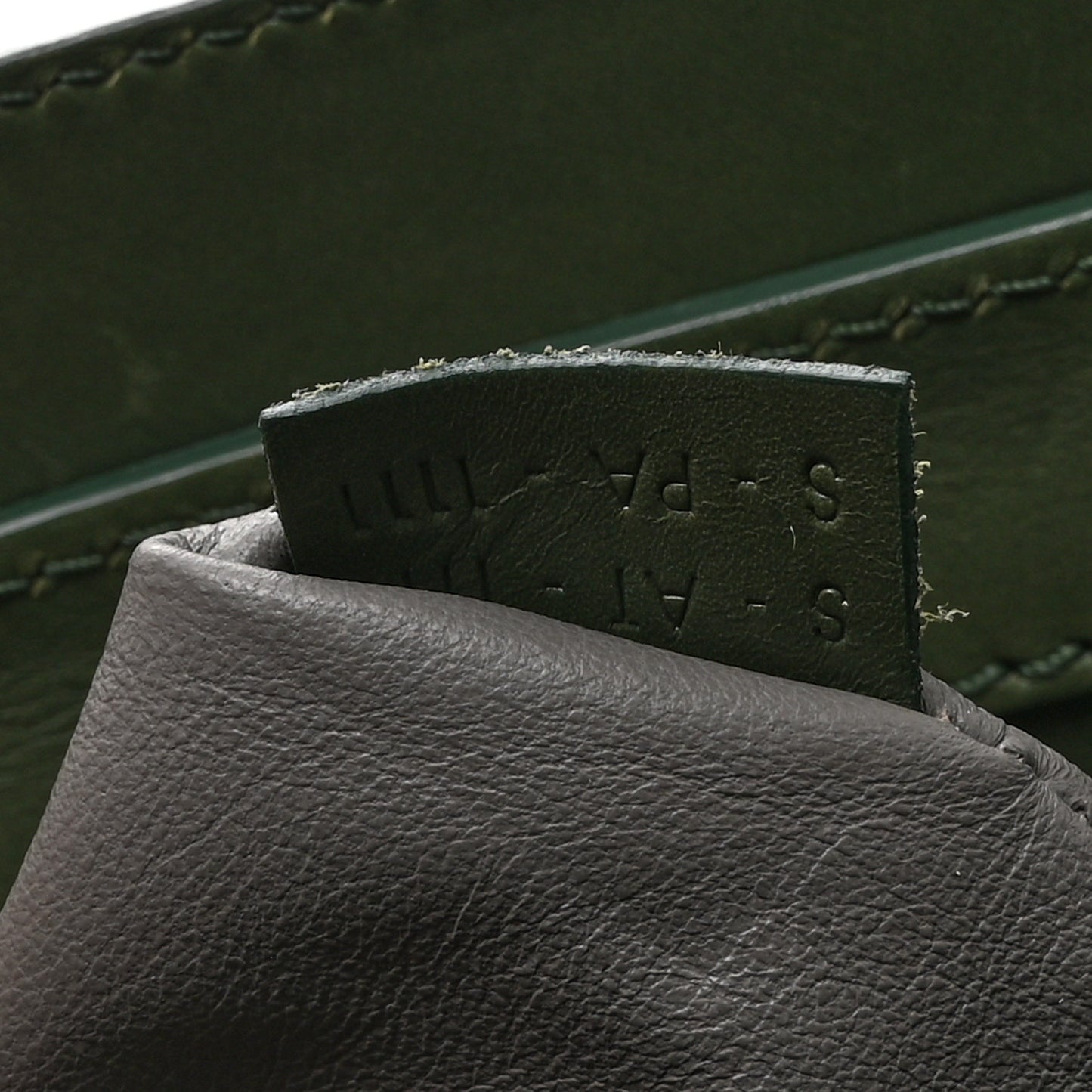 Smooth Calfskin Suede Mini Luggage Green