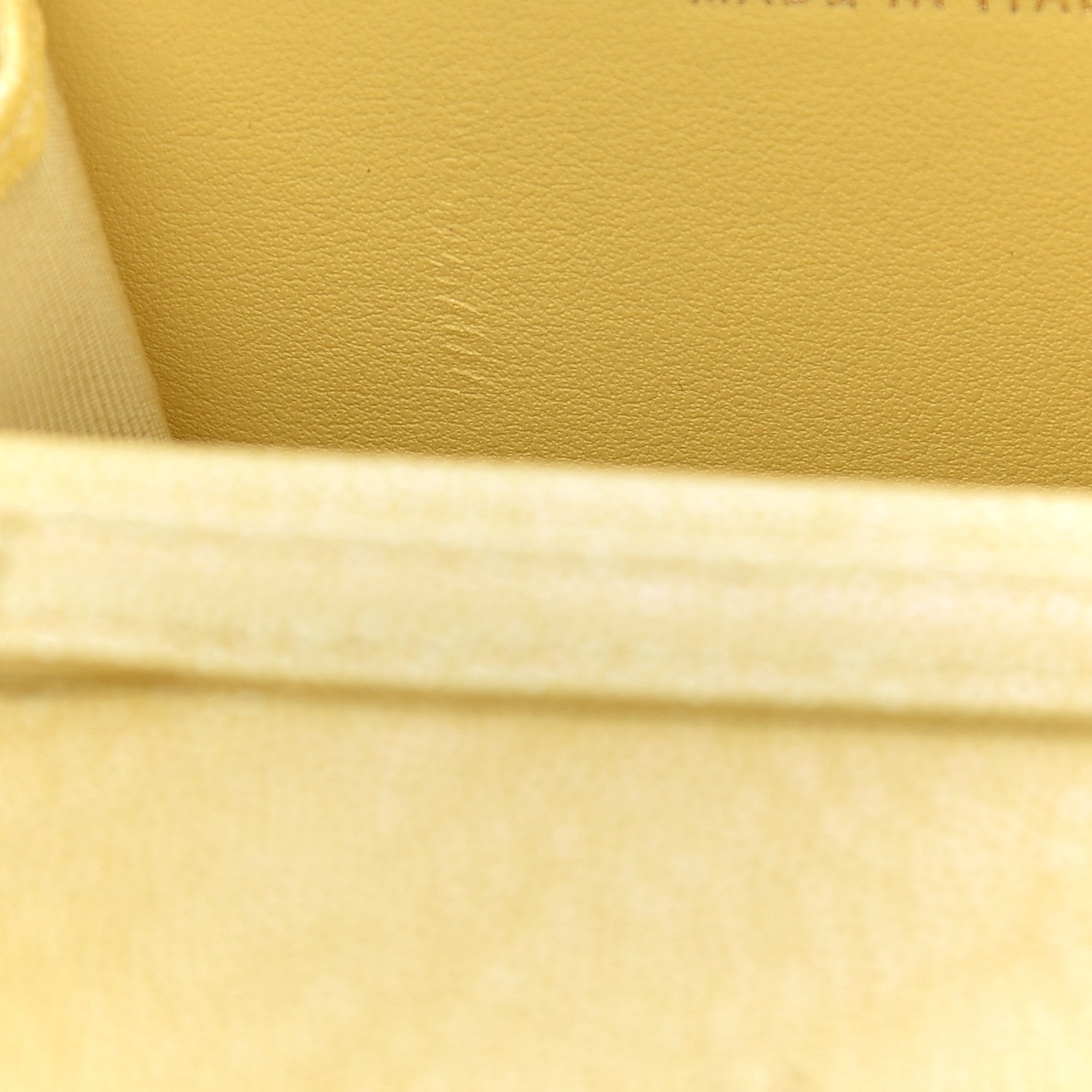 Chanel Iridescent Caviar Quilted Flap Card Holder On Chain Yellow 9 of 9