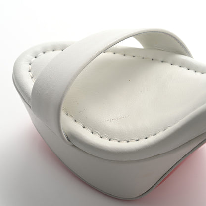 Christian Louboutin Nappa Movida 130 Platform Sandals 37.5 Bianco 9 of 13