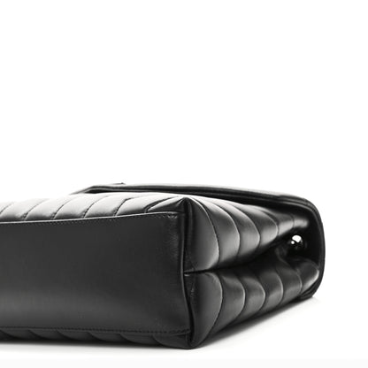 Saint Laurent Calfskin Y Quilted Monogram Monochrome Small Loulou Chain Satchel Black 10 of 10