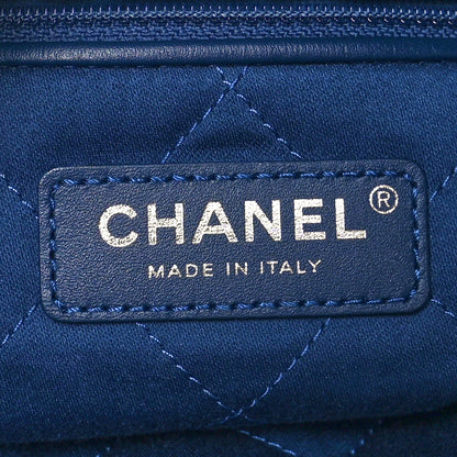 Chanel Washed Denim Quilted Studded Small Chanel 22 Blue 7 of 11